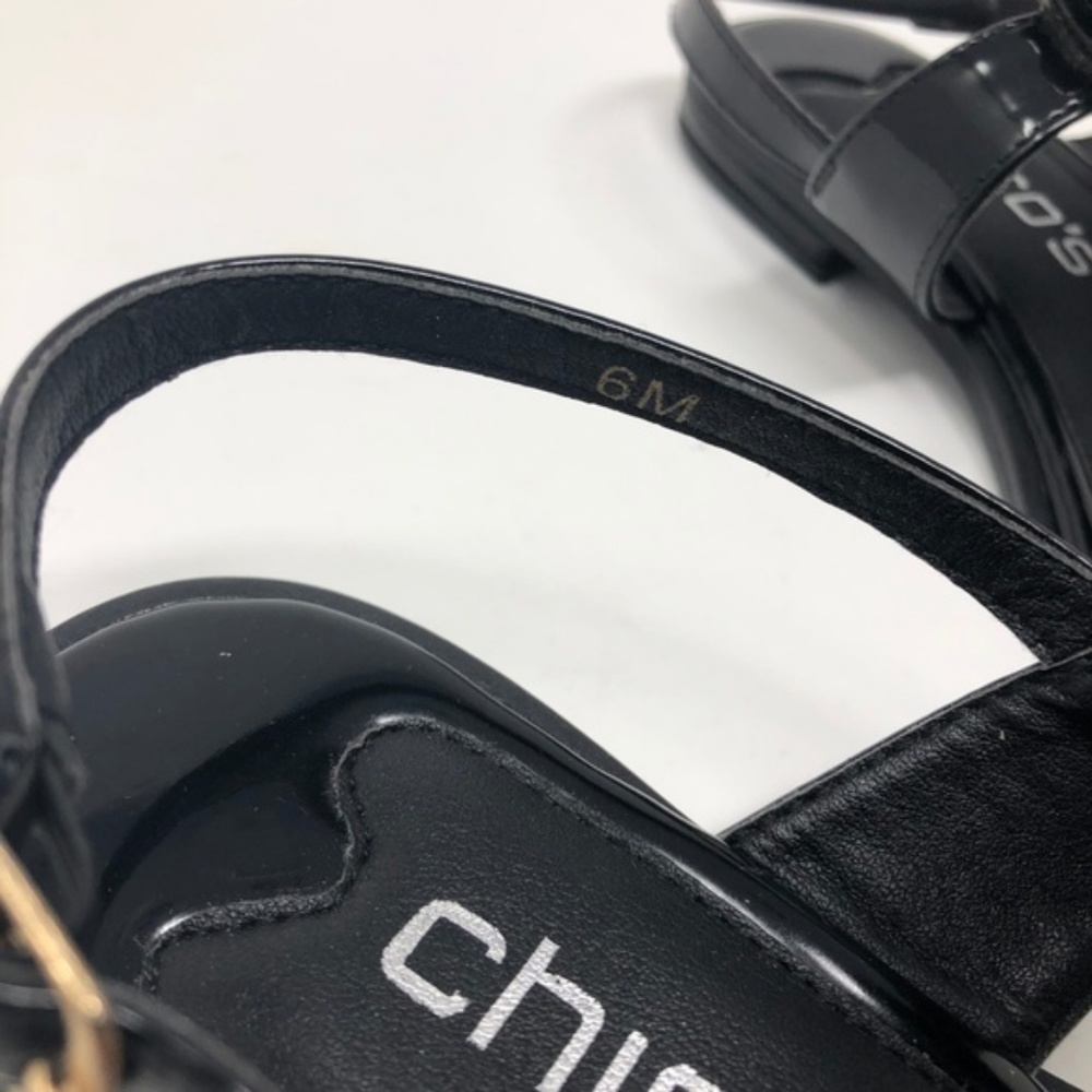 NEW Chico's Black T-Strap Embellished Sandals 6M - Picture 5 of 7